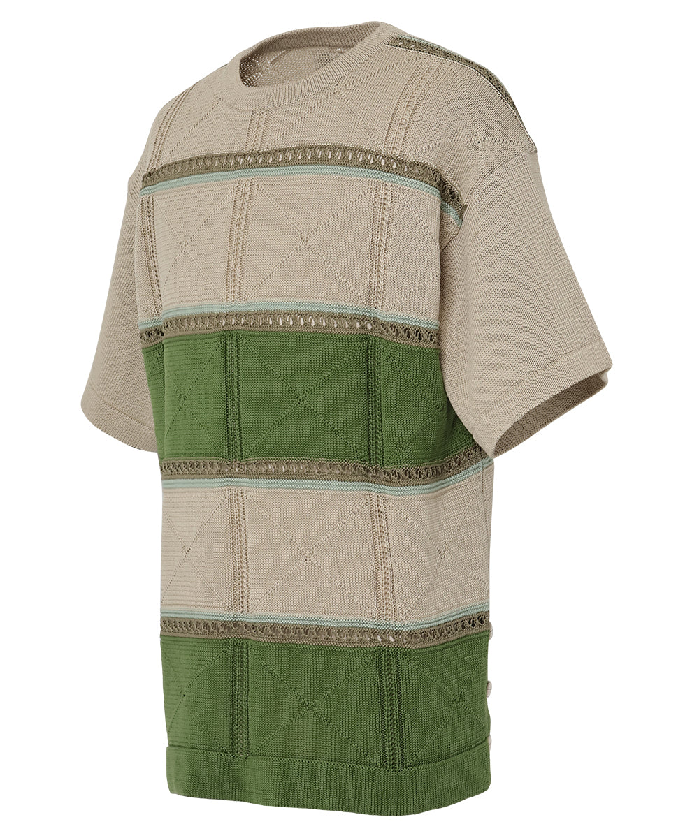 Linen like cotton summer knit Beige