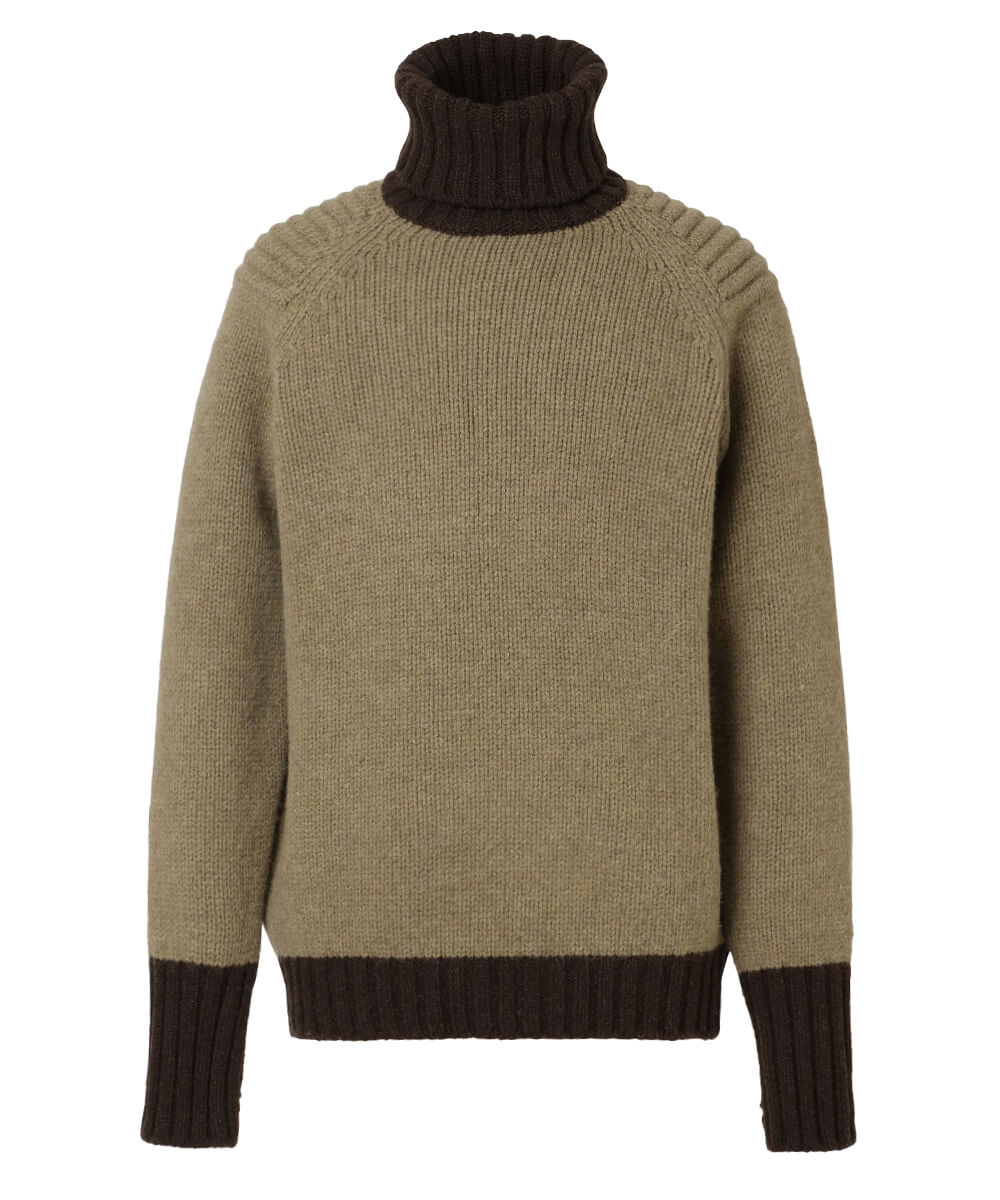 Turtle Neck Knit BROWN