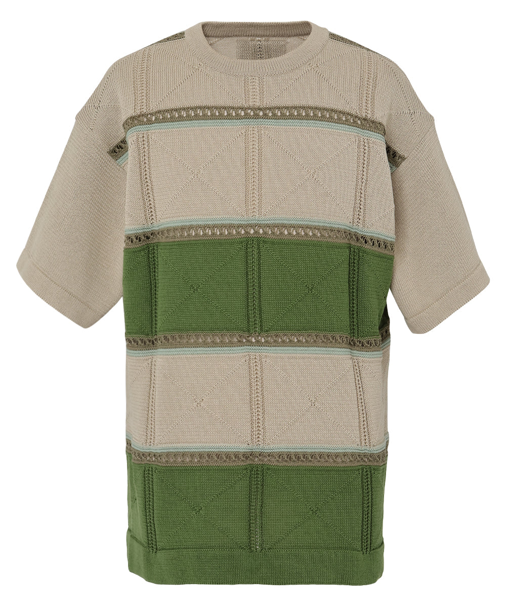 Linen like cotton summer knit Beige