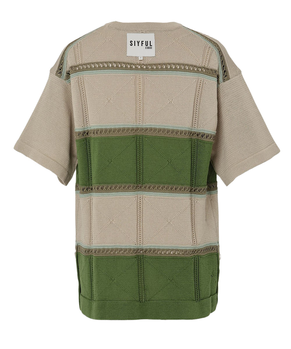 Linen like cotton summer knit Beige